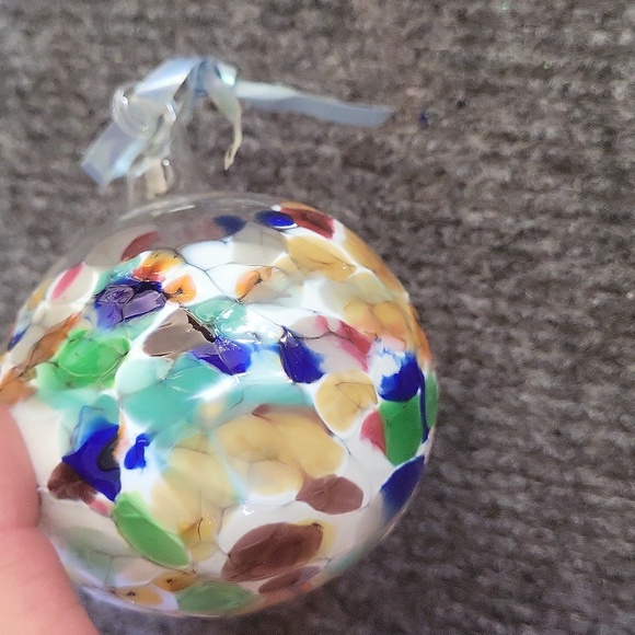 Hand Blown Glass Ball Ornament - Picture 4 of 4